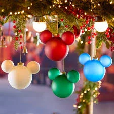 Mickey Mouse vánoční ozdoba na stromeček červená