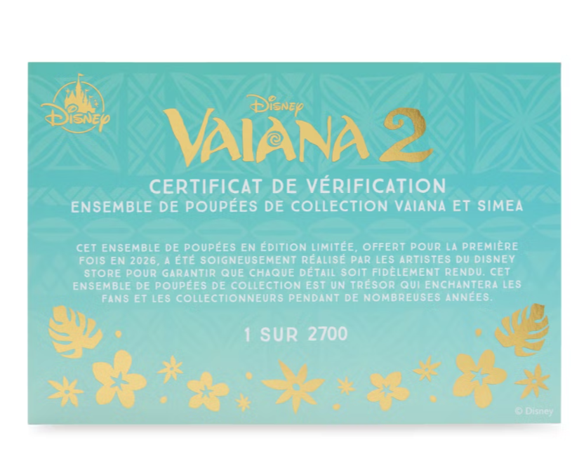 Odvážná Vaiana limitovaná panenka Moana a Simea